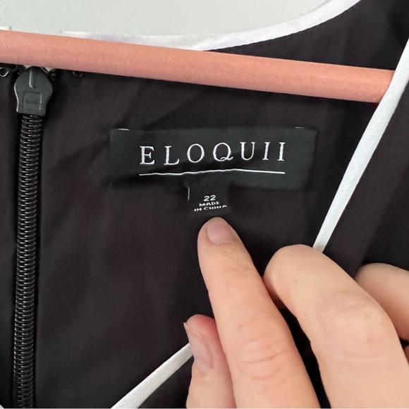 Eloquii Black Sheath Dress with White Trim • 22 - Picture 5 of 10